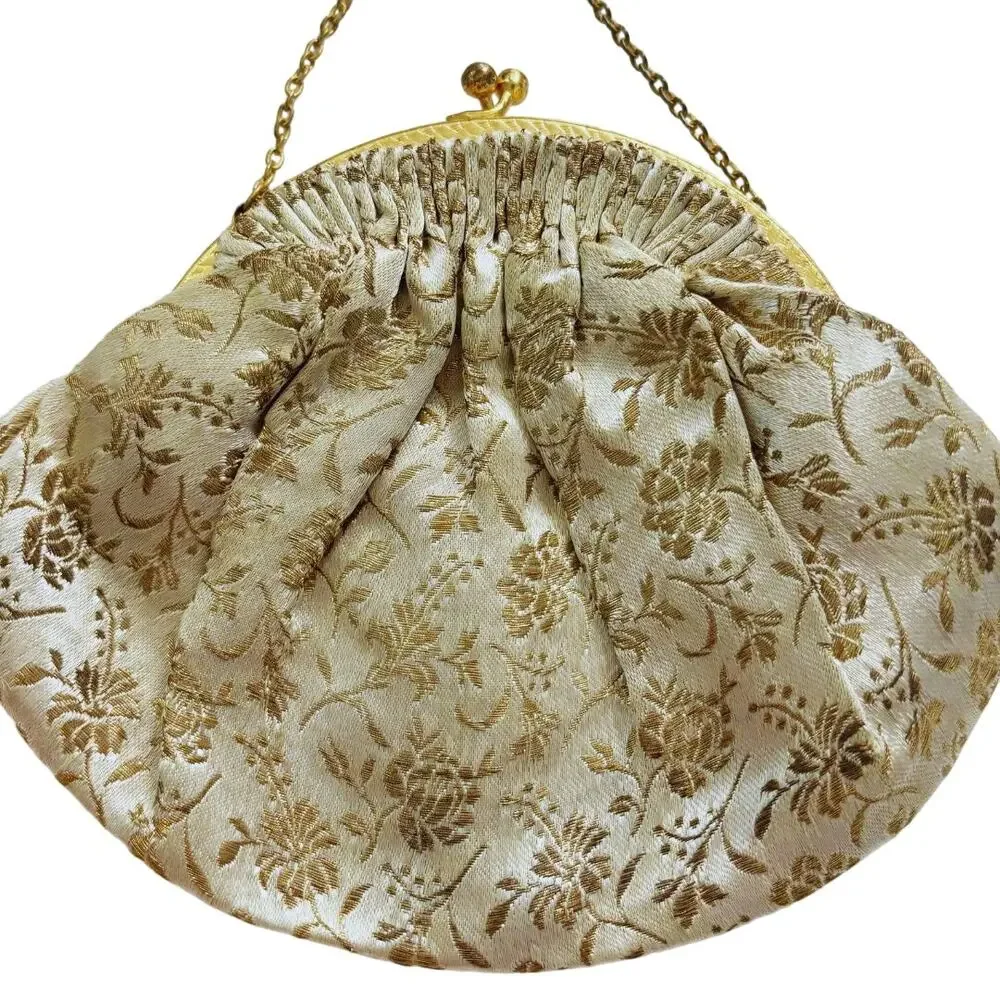 Vintage 1950s L.S. Ayes Evening Handbag Gold